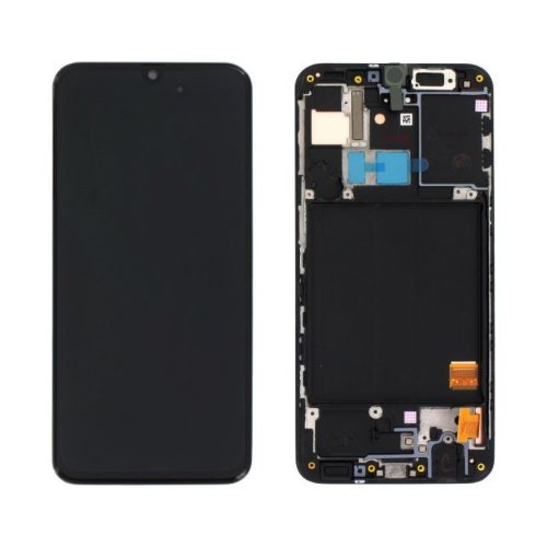 Samsung Galaxy A31 komplett LCD kijelző érintőpanellel keretes fekete (GH82-22761A)