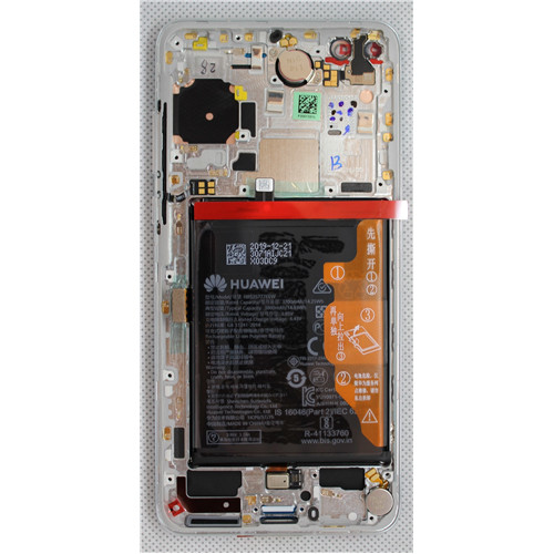 Huawei P40 (ANA-LX4, ANA-LNX9) LCD Kijelző érintőpanellel akkumulátorral fehér