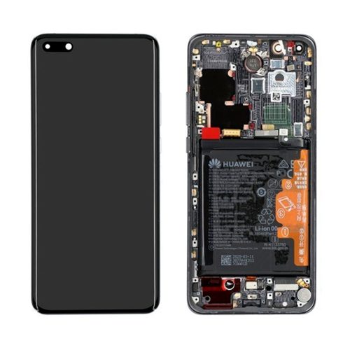 Huawei P40 Pro LCD kijelző érintőpanellel akkumulátorral ELS-N04 / ELS-NX9 fekete