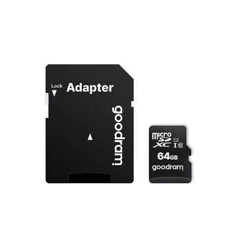 Memóriakártya GOODRAM microSD SD 64GB CLASS 10 UHS I 100MB / s adapterrel