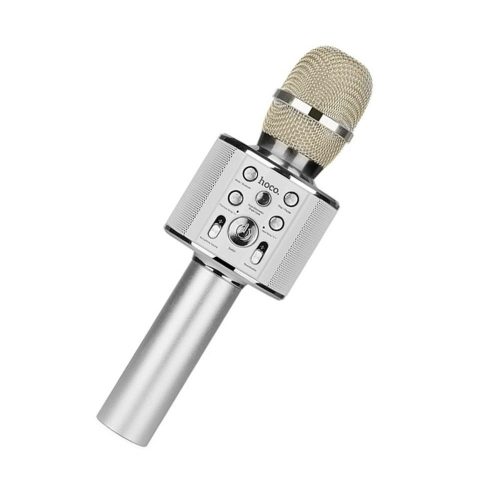 Hoco BK3 Cool Sound multimédiás karaoke mikrofon ezüst