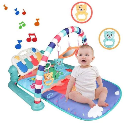 Interaktív játszószőnyeg, baba tanulást segítő zongorával zöld model II