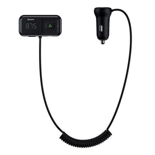 Baseus Bluetooth MP3 FM transzmitter, autós töltő, 2 USB, 2,1A, Pilot, Aux