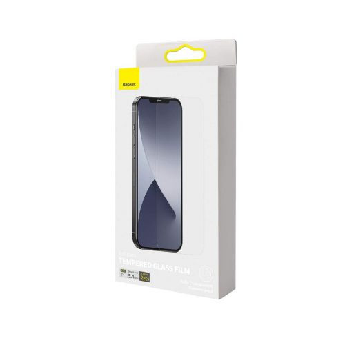 iPhone 12 mini Baseus edzett üvegfólia 0.3mm 2 darab fehér