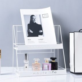 BEAUTY LIFE kétszintes polc fehér