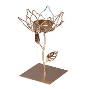 Dekoratív mécsestartó tulipán arany