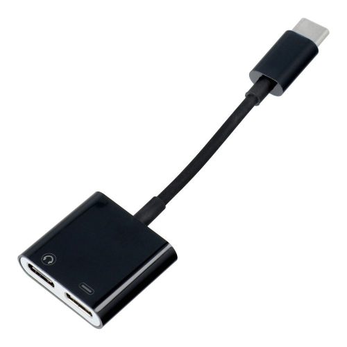 USB Type C HF/audio adapter fekete
