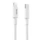 Hoco szövet borítású Type C lightning adat- és gyorstöltő kábel PD20W X56 fehér