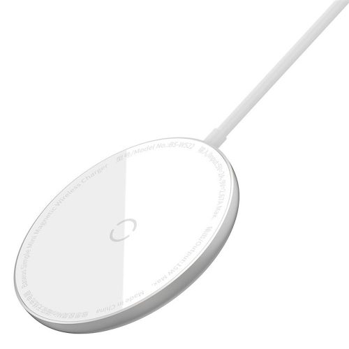 Baseus Mini mágneses vezeték nélküli töltő iPhone 12 15W, fehér WXJK-F02