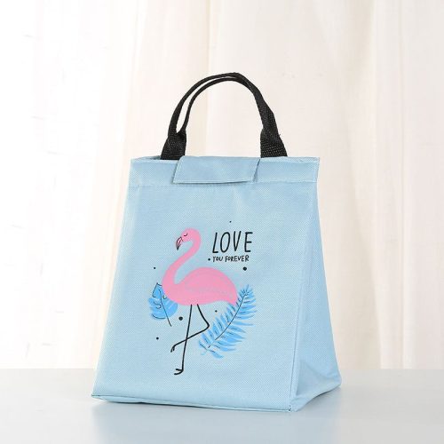 LOUNCH BOX rózsaszín flamingós táska belső thermo kialakítással