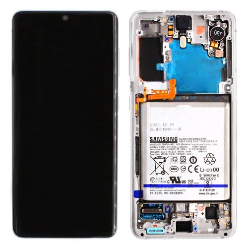 Samsung Galaxy S21 5G (SM-G991B) komplett lcd kijelző érintőpanellel fehér GH82-24718C