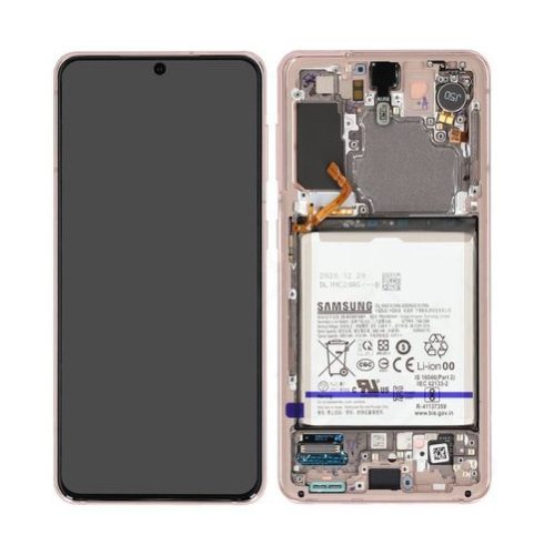 Samsung Galaxy S21 5G (SM-G991B) komplett lcd kijelző érintőpanellel lila GH82-24718B