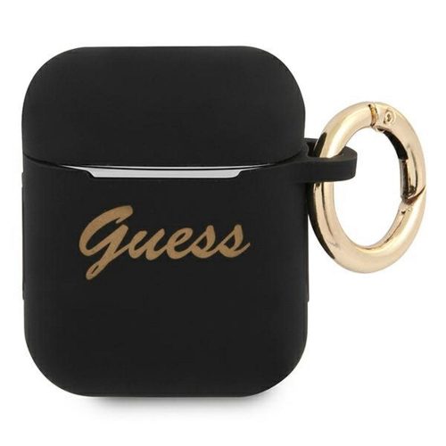 AirPods Guess Silicone Vintage Script tok GUA2SSSK fekete