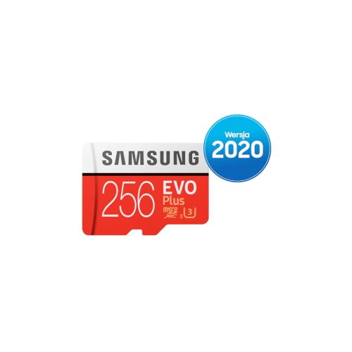 Samsung EVO Plus Micro SD memóriakártya adapterrel 256GB Class 10