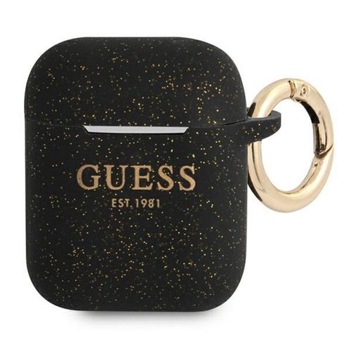 AirPods Guess Silicone Glitter tok GUA2SGGEK fekete