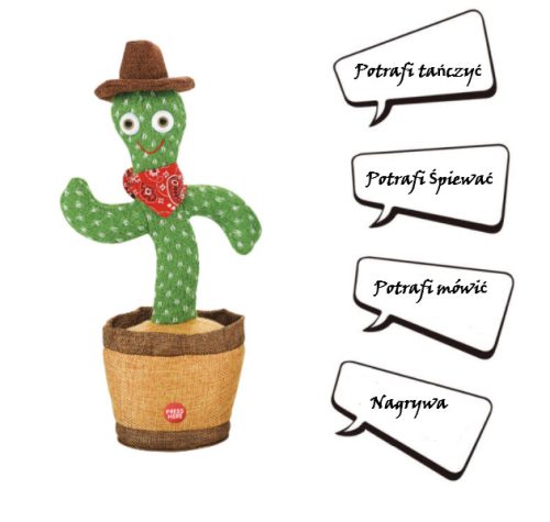 Vicces Táncoló beszélő kaktusz - Cow boy