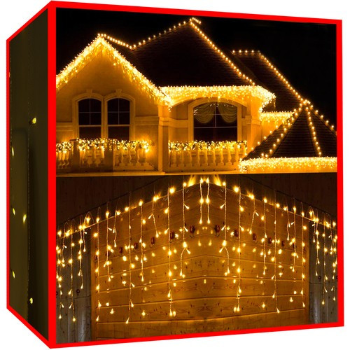 Karácsonyi fényfüzér, 300 LED 31V, meleg fehér