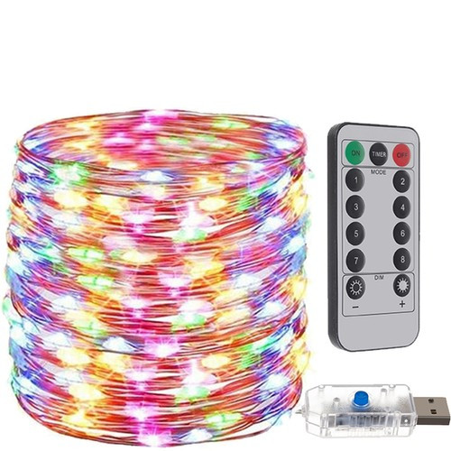 Karácsonyi fényfüzér, USB 300 LED, színes