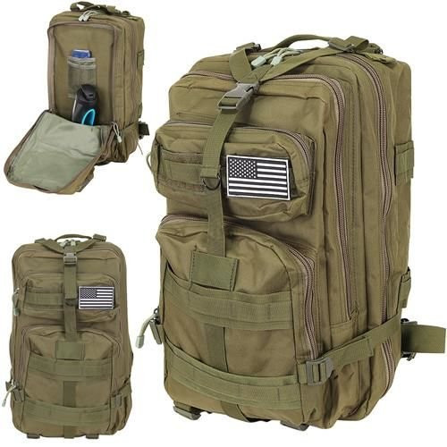 Katonai taktikai hátizák, 35 L, zöld