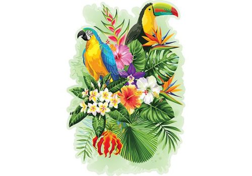 3D fa puzzle, Tropical Birds 300 darab