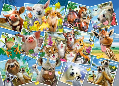 3D fa puzzle, Postcards with animals 200 darab