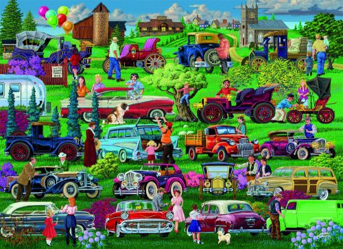 3D fa puzzle, Vintage Cars 505 darab