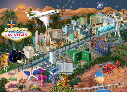 3D fa puzzle, Welcome to Las Vegas 505 darab