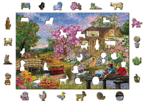 3D fa puzzle, Spring House 505 darab
