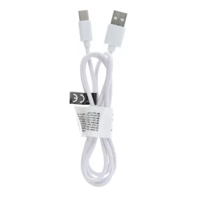  USB - Type C 2.0 adatkábel/töltőkábel, 1 méter, C366, fehér