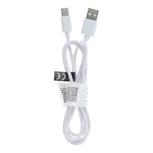 USB - Type C 2.0 adatkábel/töltőkábel, 1 méter, C366, fehér
