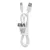 USB - Type C 2.0 adatkábel/töltőkábel, 1 méter, C366, fehér