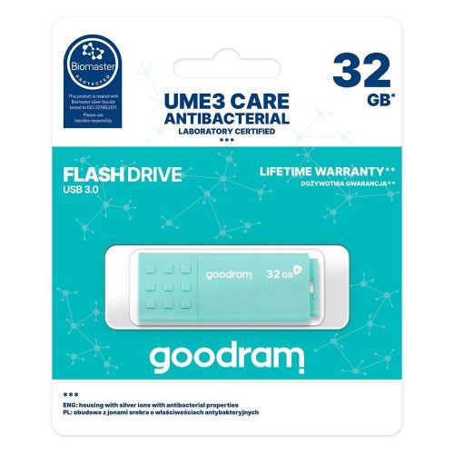 GoodRam UME3 Care pendrive 32GB USB3.0 világoszöld