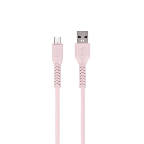 Maxlife MXUC-04 Micro USB adat- és töltőkábel 1,0m 3A rózsaszín