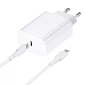   Forcell hálózati töltő utazáshoz Type C kábellel Type C 3A PD QC 4.0 25W