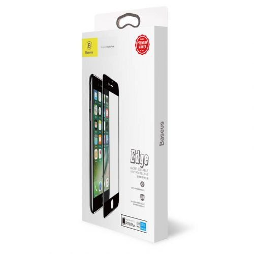 iPhone 8 / 7 Plus Baseus teljes kijelzős, hajlított kékfényszűrő edzett üvegfólia 0.3mm SGAPIPH8P-KB01 fekete