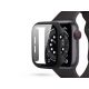 Apple Watch 4/5/6/SE (40 mm) védőtok beépített edzett üveggel - fekete (ECO csomagolás)