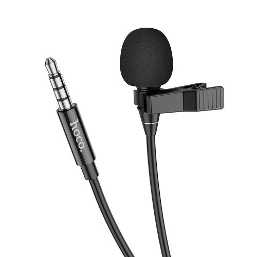 Hoco L14 Lavalier mikrofon 3,5mm-es Jack csatlakozóval fekete