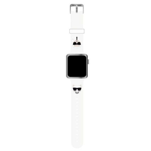 Apple Watch 38/40mm Karl Lagerfeld Choupette Heads szilikon szíj KLAWMSLCKW fehér