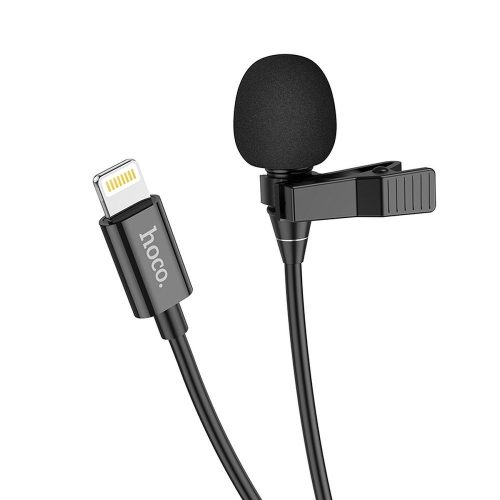 Hoco L14 Lavalier mikrofon iPhone Lightning csatlakozóval fekete