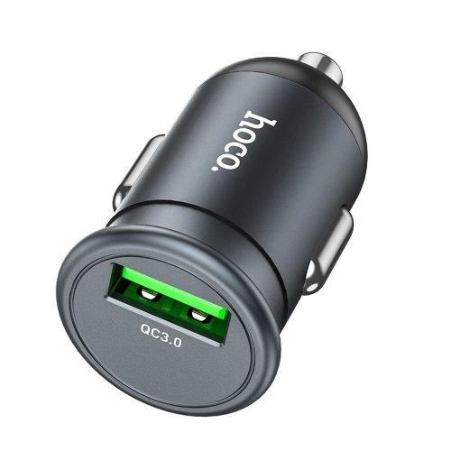 Hoco Z43 Mighty autós töltő USB QC3.0 18W szürke