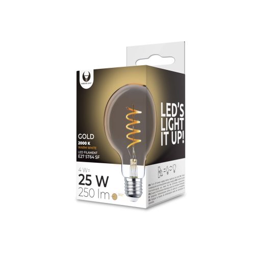 Forever Light LED izzó Filament E27 G95 4W 230V 2000K 250lm SF arany