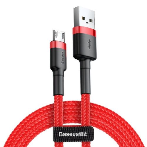 Baseus Cafule Micro USB adat- és töltőkábel 2A 2m CAMKLF-B09 piros