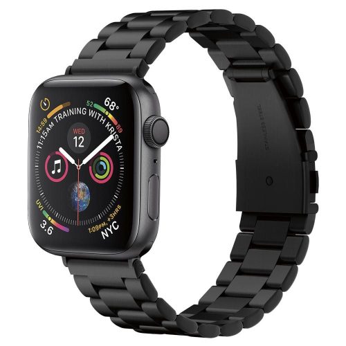 Apple Watch 4 / 5 / 6 / 7 / SE (42 / 44 / 45 mm) Spigen Modern Fit szíj fekete