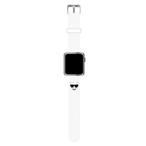 Apple Watch 38 / 40 / 41 Silicone Choupette Head hátlap tok KLAWMSLCW fehér