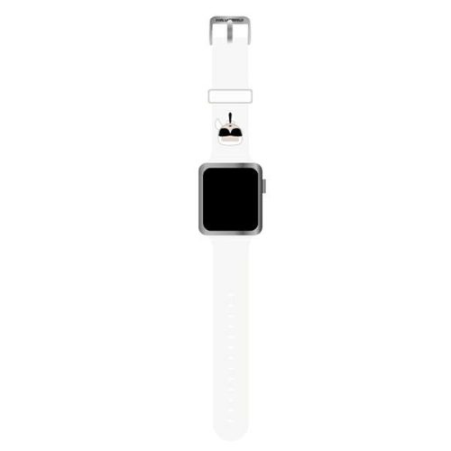 Apple Watch 38 / 40 / 41 Silicone Karl's Head hátlap tok KLAWMSLKW fehér