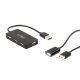 Maxlife Home Office USB - 4xUSB HUB adapter USB2.0 1,5m-es kábellel fekete