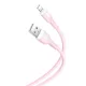 XO NB212 iPhone Lightning adat- és töltőkábel 1,0 m 2,1A rózsaszín