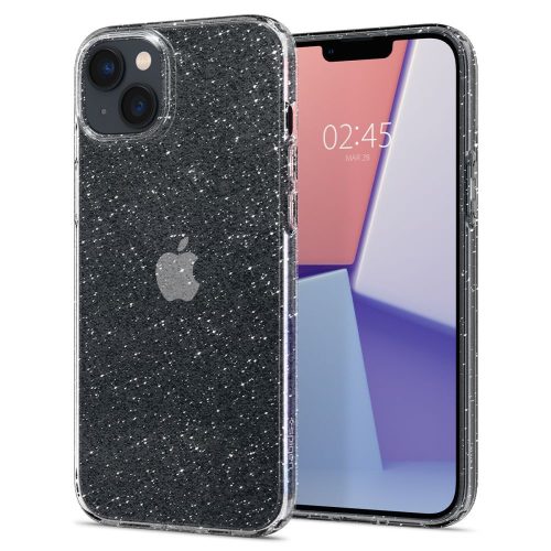 Spigen Liquid Crystal Glitter Apple iPhone 14 Plus Crystal Quartz tok, átlátszó