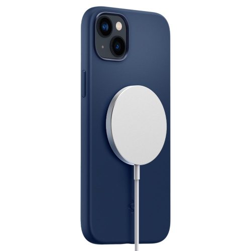 Spigen Silicone Fit Mag Apple iPhone 14 Pro Navy Blue MagSafe tok, kék
