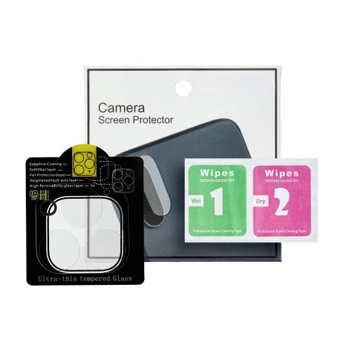 iPhone 14 Pro Max 5D Full Glue Kamera Tempered Glass üvegfólia átlátszó